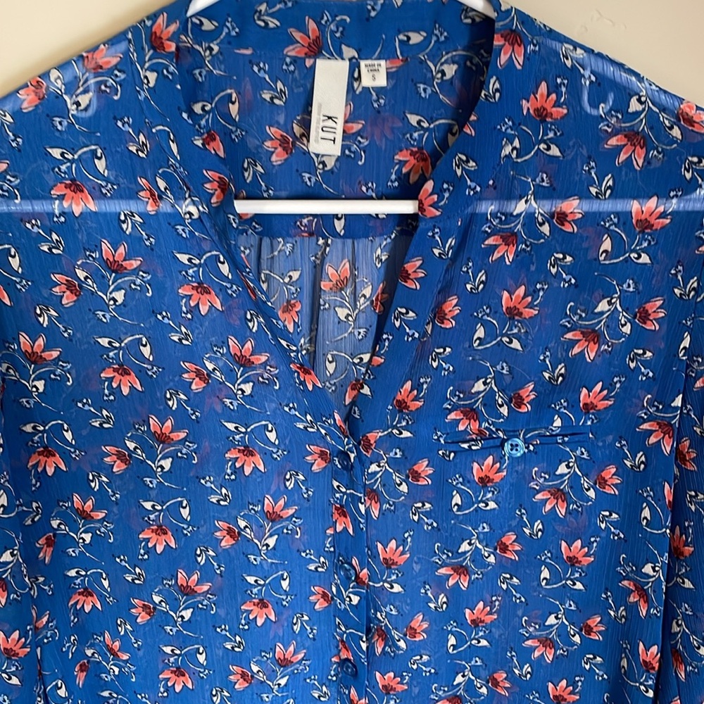 Kut From The Kloth Jasmine Printed Button Up Blou… - image 4